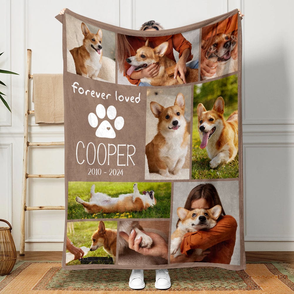 Custom Photo Forever Loved For Dog Cat Lover Blanket Collage TH10 891739