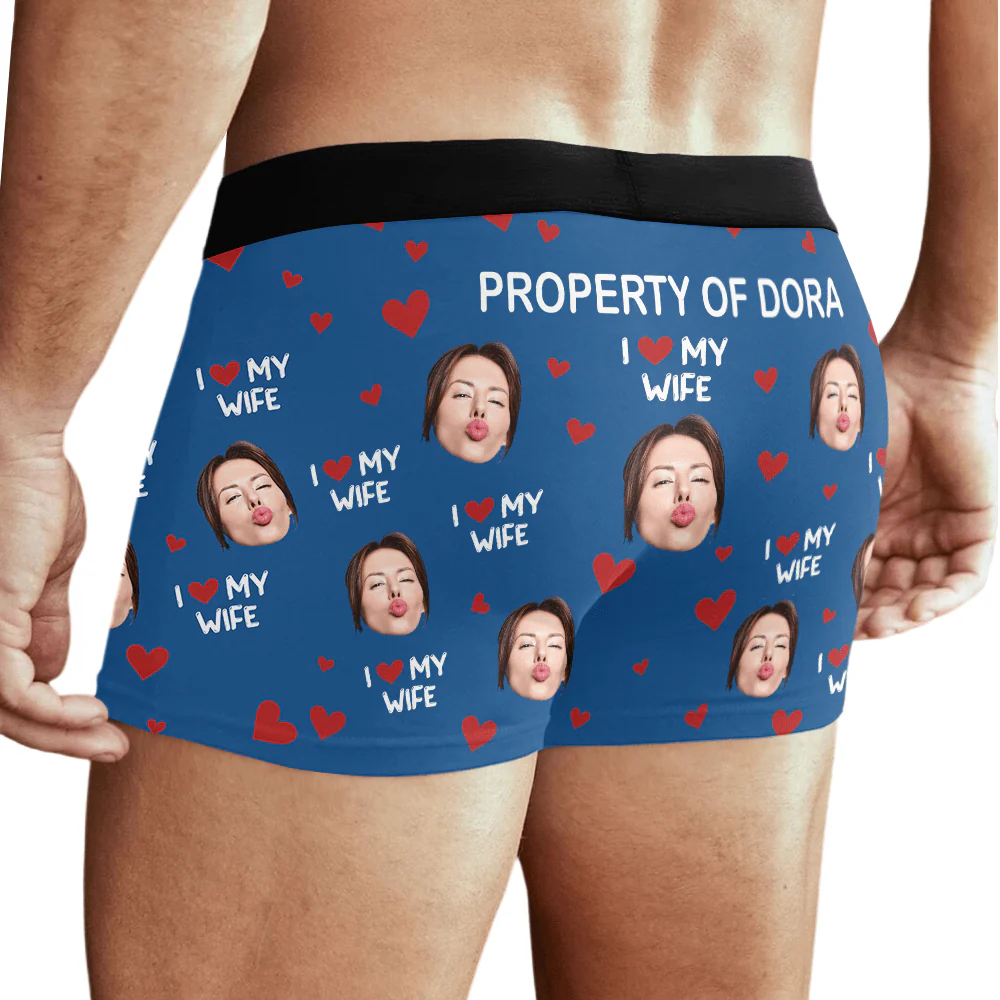 Custom Photo Property of You I Love My Wife Boxer Anniversary Gift CH07 893083 - Image 5