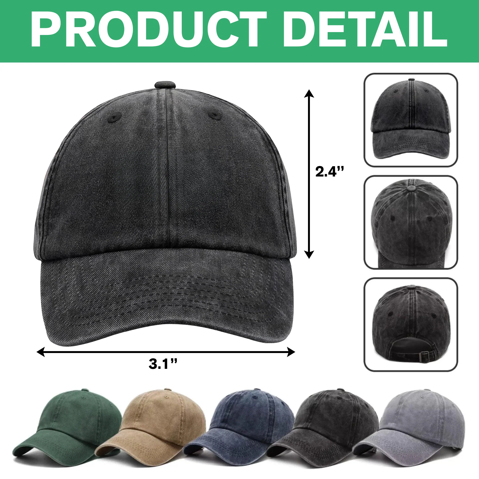 Custom Photo Proud Owner Of Good Boy Washed Denim Baseball Cap LM32 895109 - Image 7