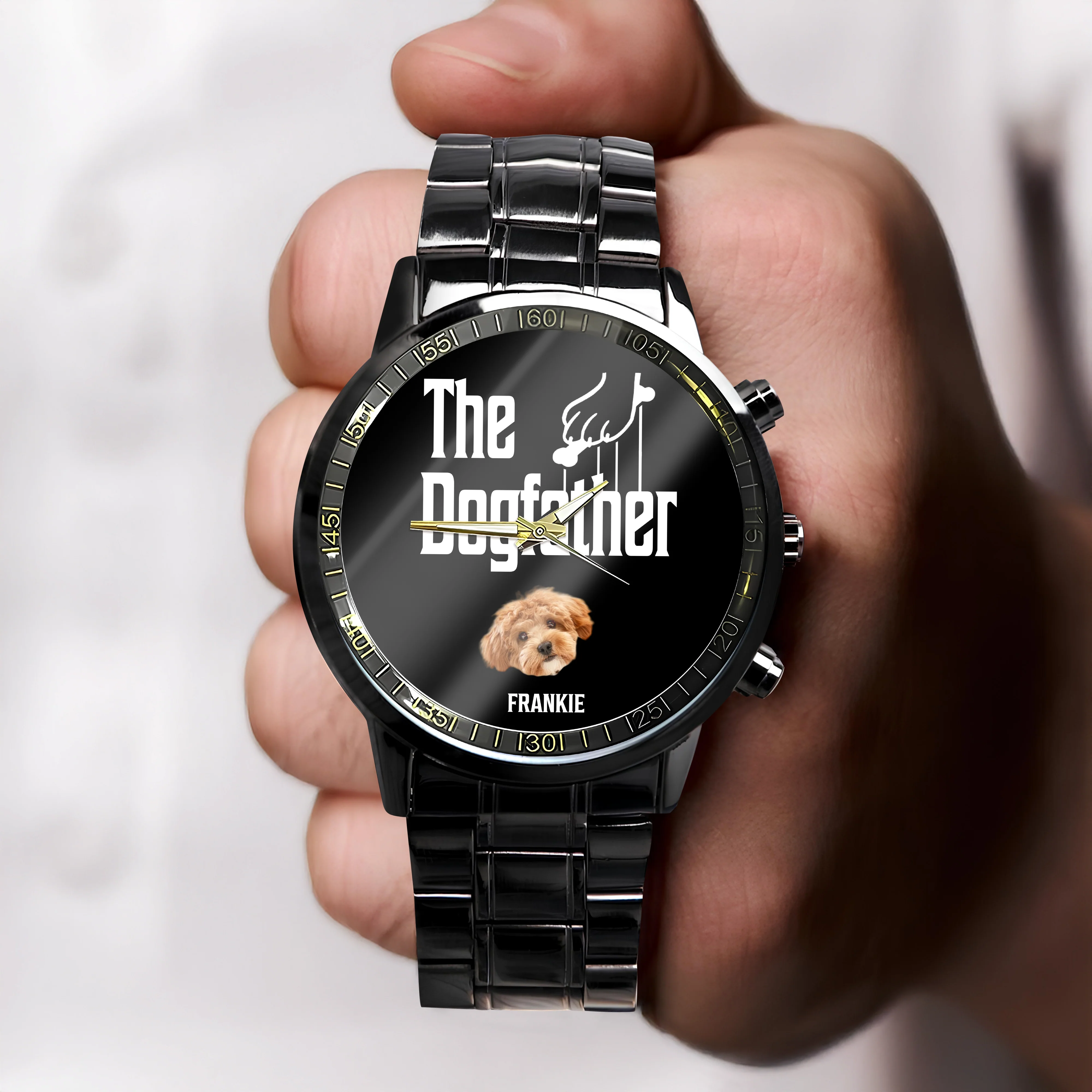 Custom Photo The DogFather For Dog Lovers Dad Men's Wrist Watch LM32 893427 - Image 3