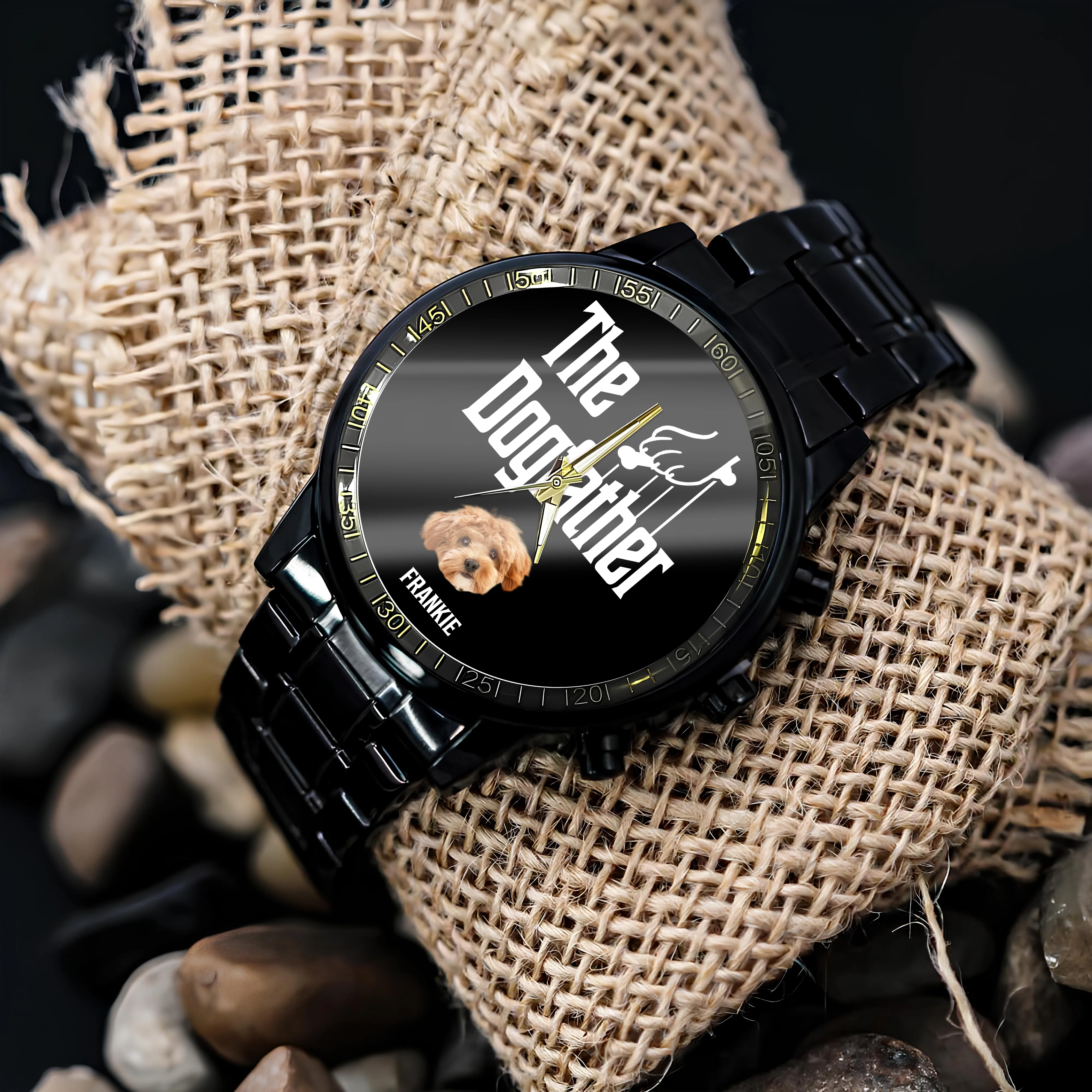 Custom Photo The DogFather For Dog Lovers Dad Men's Wrist Watch LM32 893427 - Image 5