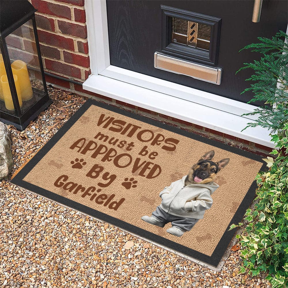 Custom Photo Visitor Must Be Approved By These Pet Doormat LM32 893077 - Image 2