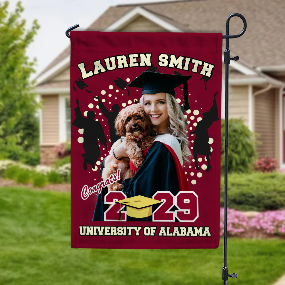 Custom Photo with Name Graduation Garden Flag - Unique Gift Idea for Grads LM32 893053 - Image 6
