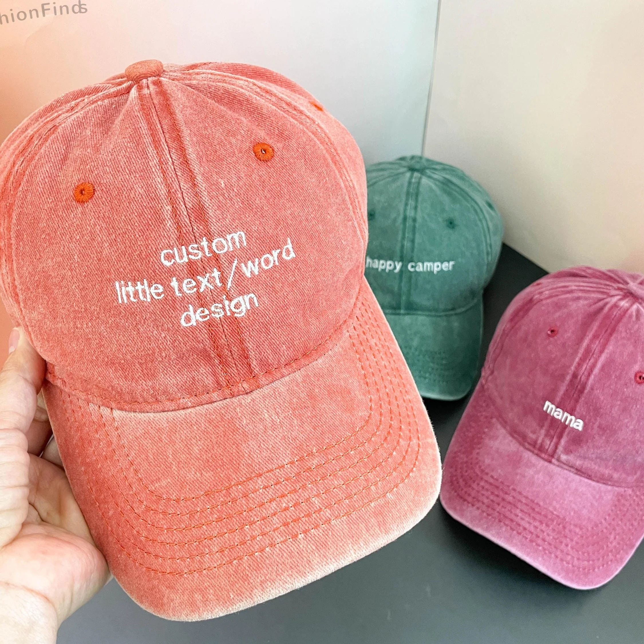 Custom Text Embroidered Baseball Cap, Gift For New Dad Mom, Camp Bachelorette Hat LM32 669391 - Image 2