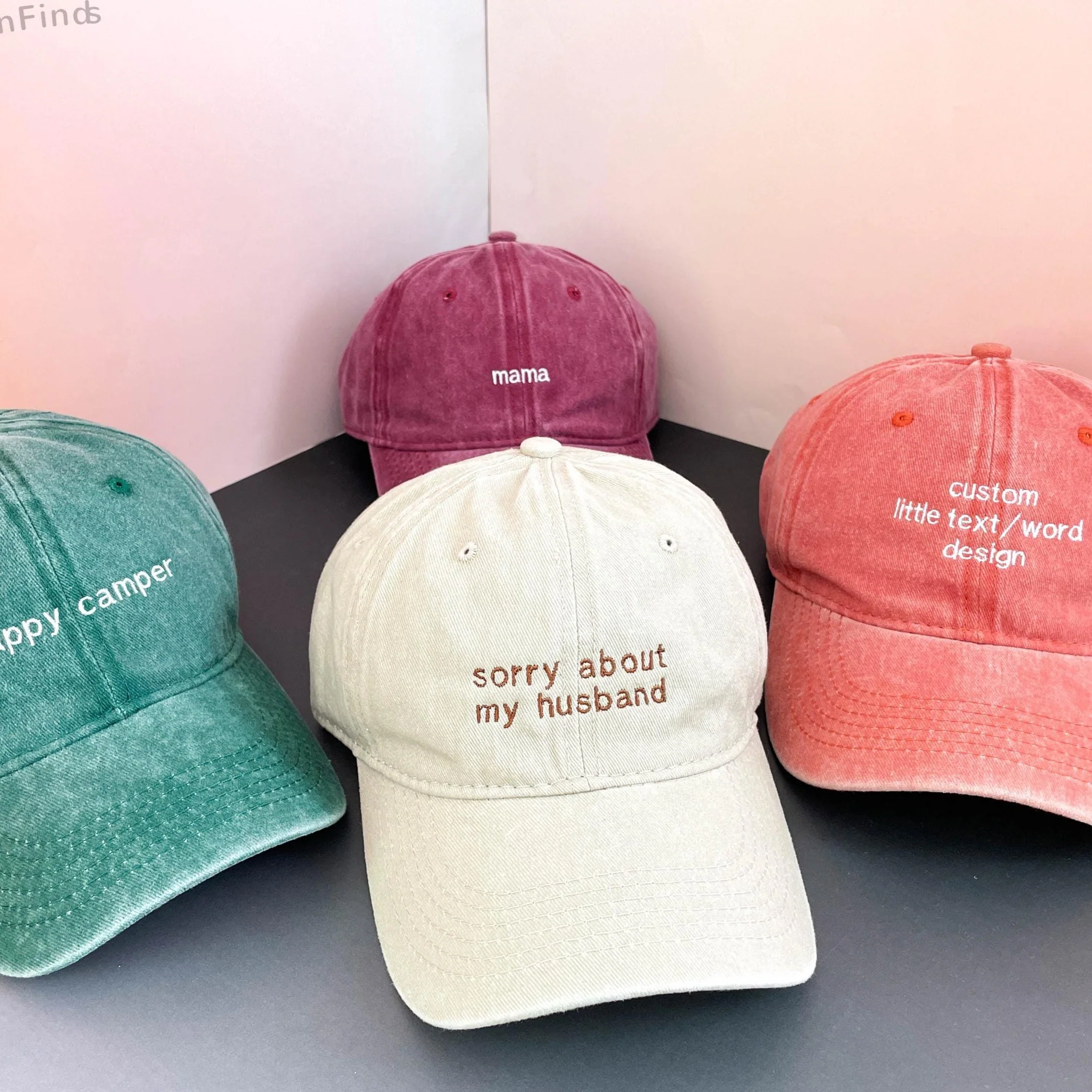 Custom Text Embroidered Baseball Cap, Gift For New Dad Mom, Camp Bachelorette Hat LM32 669391 - Image 5
