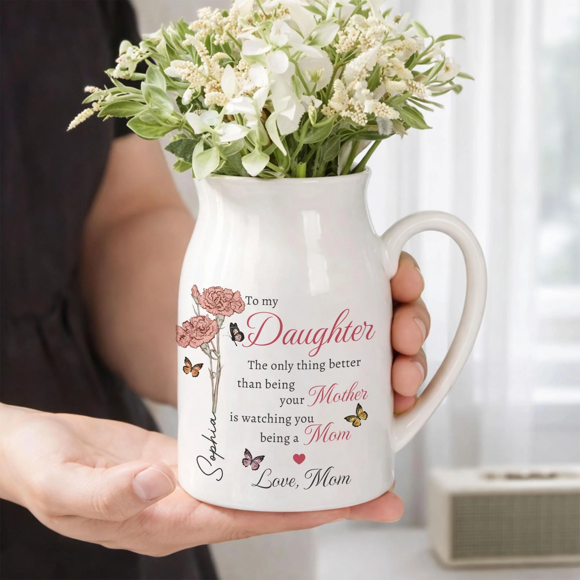 Custom The Only Thing Better Than Being Your Mother Flower Ceramic Vase LM32 899725 - Image 4