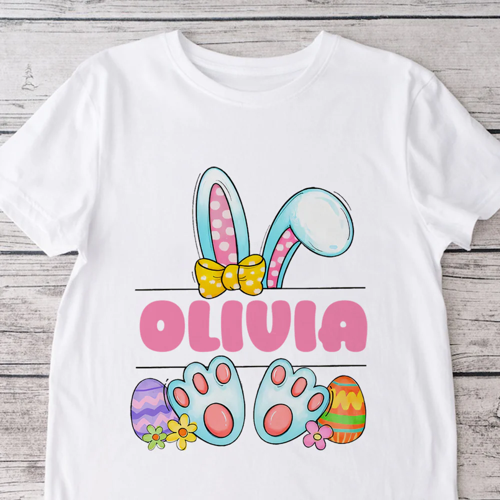 Custome Name Happy Easter Cute Bunny Toddler - Easter Bright Shirt LM32 897775 - Image 5