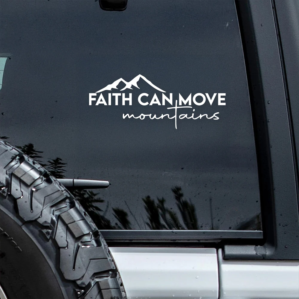 Faith Can Move Mountains God Gift Car Window Decal Sticker LM32 897459