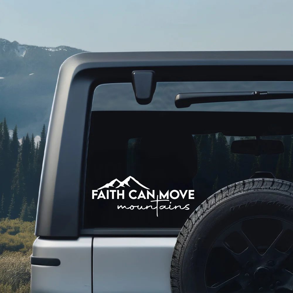 Faith Can Move Mountains God Gift Car Window Decal Sticker LM32 897459 - Image 3