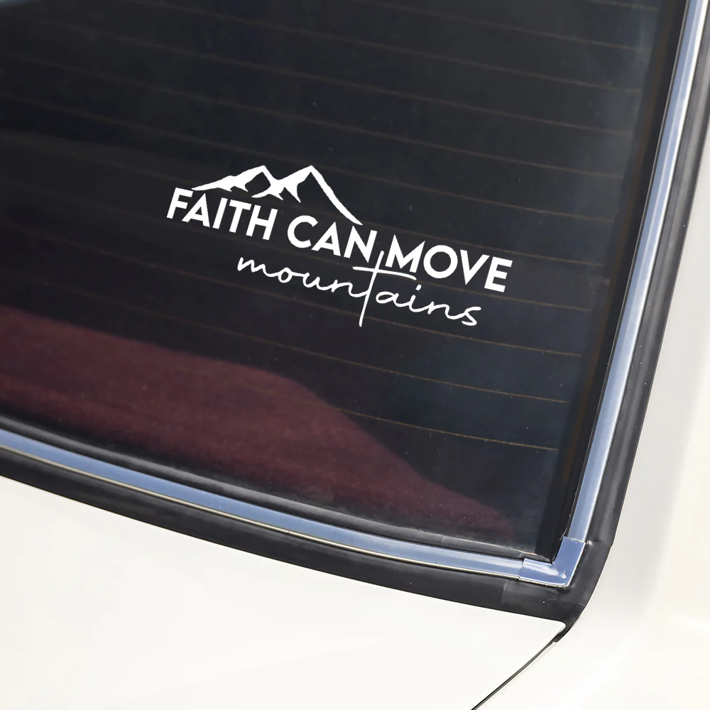 Faith Can Move Mountains God Gift Car Window Decal Sticker LM32 897459 - Image 4