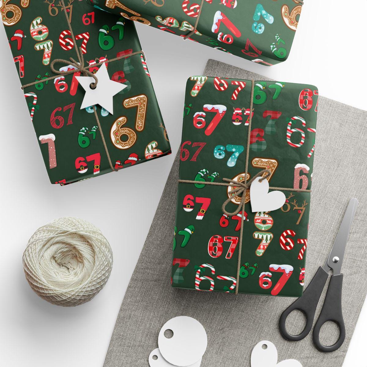 Gen A Six Seven - 67 Meme Christmas Gift Wrapping Paper LM32 897205 - Image 3