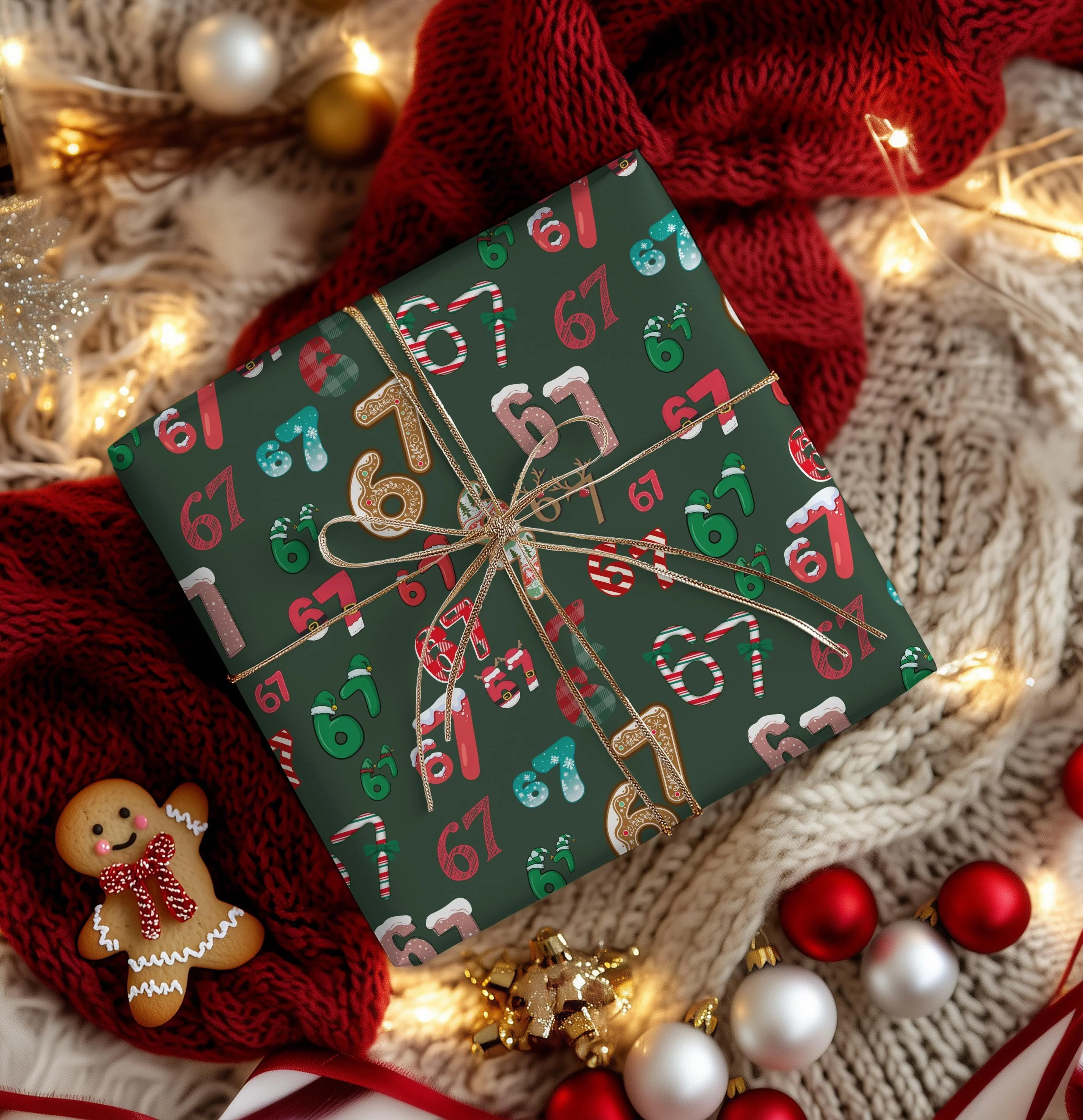 Gen A Six Seven - 67 Meme Christmas Gift Wrapping Paper LM32 897205 - Image 4