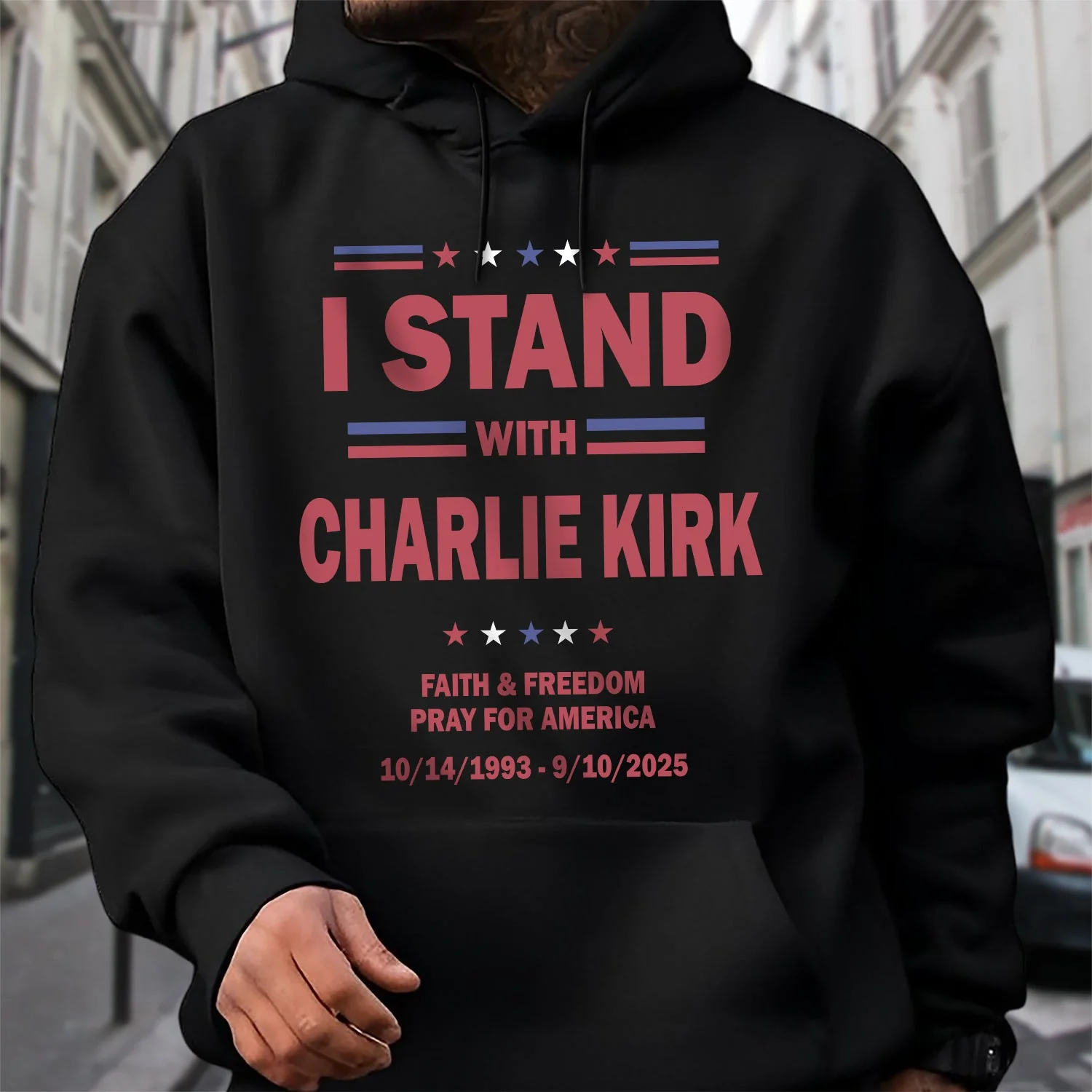 I Stand With Charlie Kirk, Faith & Freedom Dark Shirt LM32 65483 - Image 7