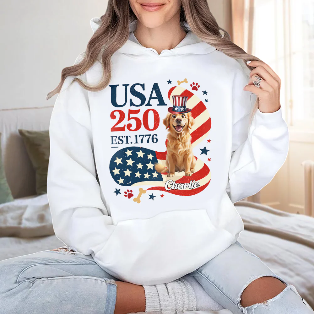 Personalized American Dog 250th Anniversary Patriotic Bright Shirt LM32 899075 - Image 4