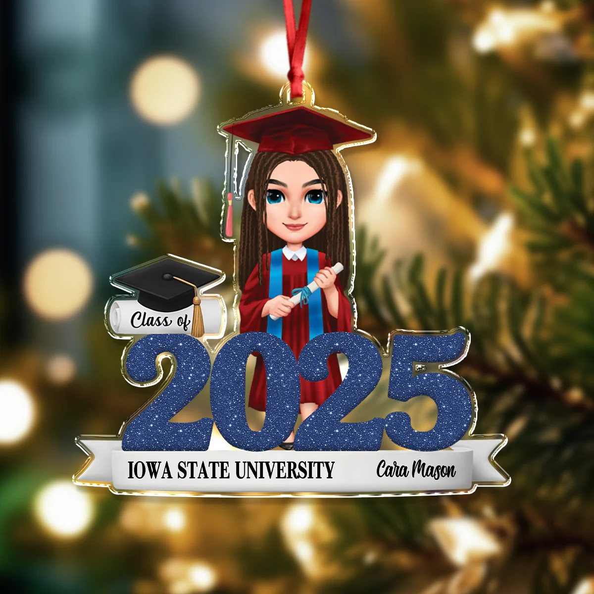 Personalized Class Of 2025 Graduation Senior Keepsake Acrylic Ornament LM32 897185 - Image 6