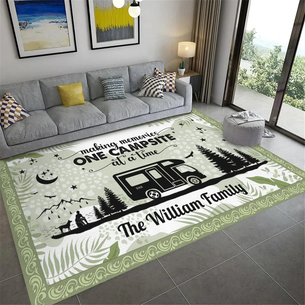 Personalized Family Name Tropical Summer Camping Patio Rug, Patio Mat LM32 893745 - Image 3