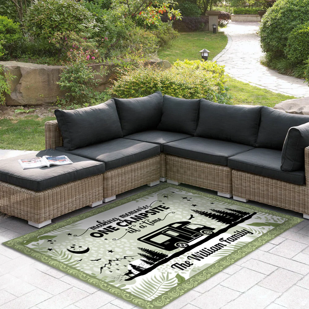 Personalized Family Name Tropical Summer Camping Patio Rug, Patio Mat LM32 893745 - Image 6