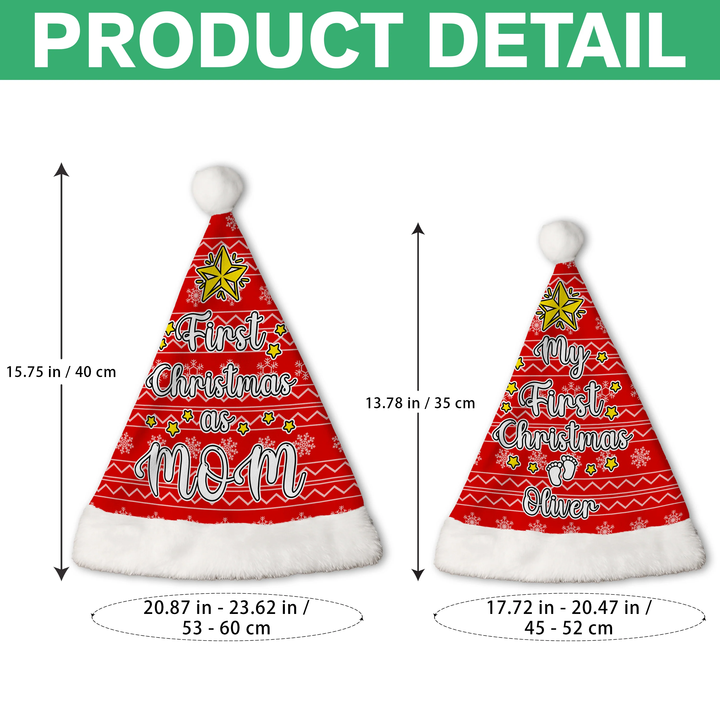 Personalized First Christmas As Mom Matching Family Santa Hat LM32 893971 - Image 6