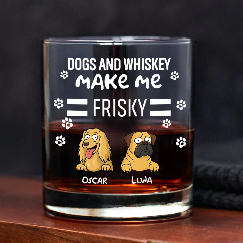 Personalized Funny Dog Make Me Friskey Whiskey Glass LM32 893367 - Image 6