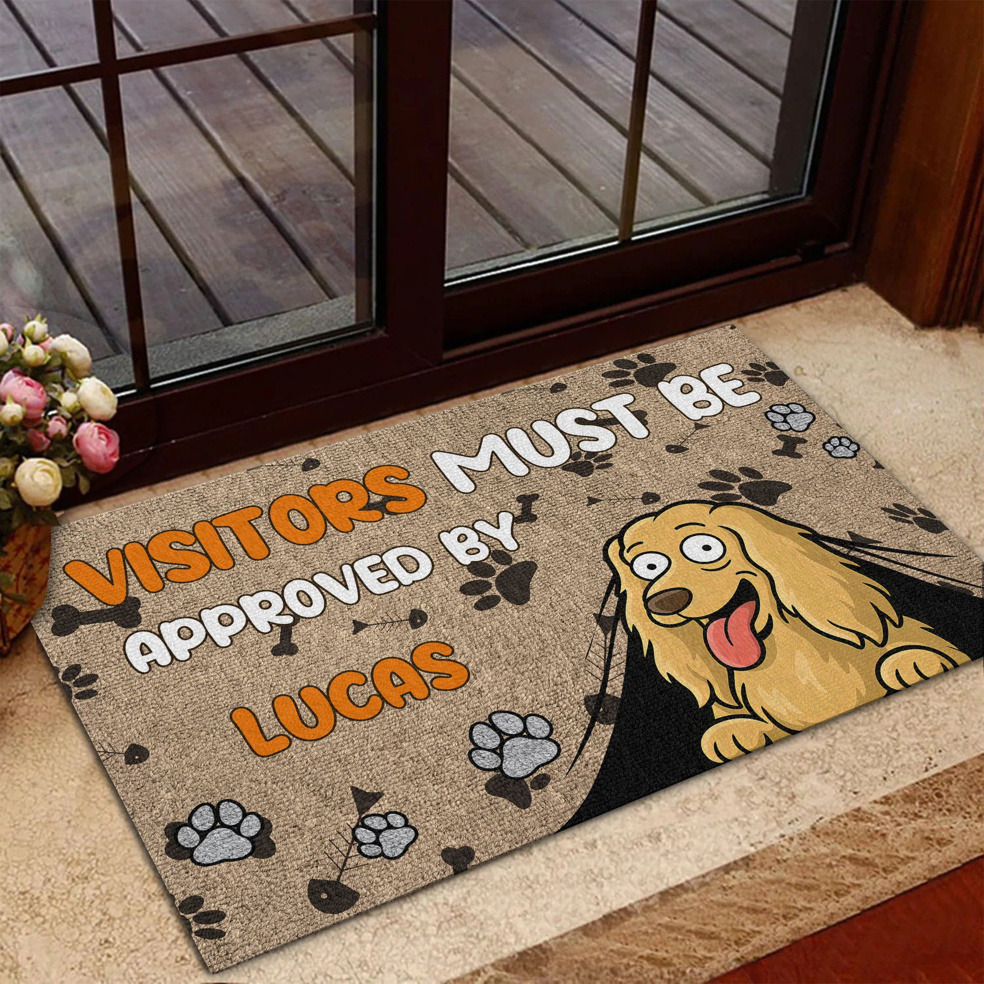 Personalized Funny Dog Visitors Must Be Approved By This Dog Doormats LM32 893353 - Image 5