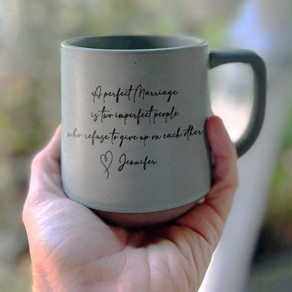 Personalized Gift Handwritten Quote Printed Pottery Mug - Perfect for Family, Bestie LM32 891953 - Image 2