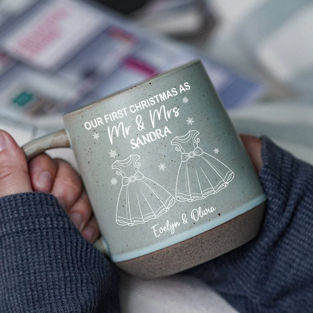 Personalized Gift Here's To Cozy Morning Our First Christmas Printed Pottery Mug For Couple LM32 891945 - Image 4