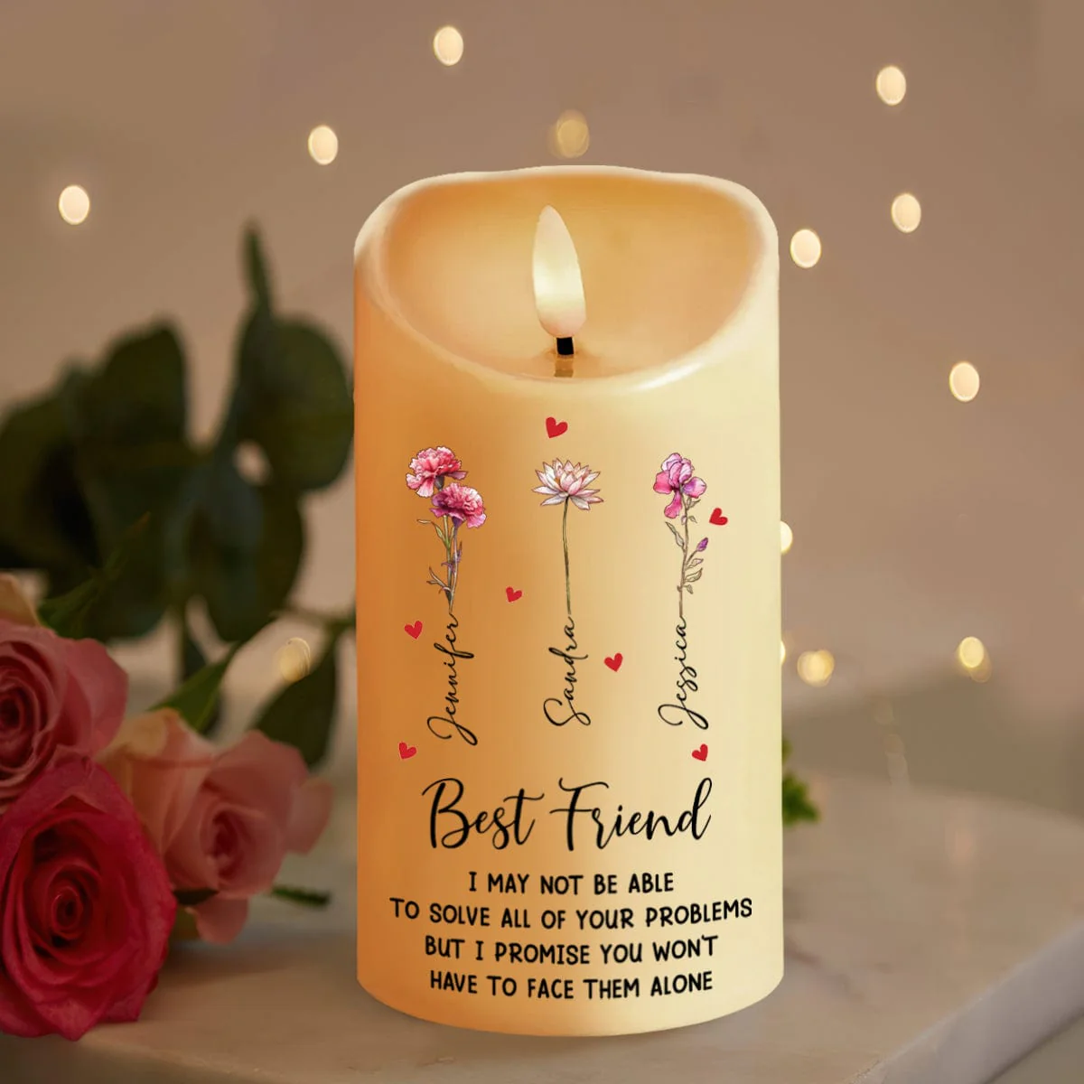 Personalized Gift I’m Here For You, No Matter What LED Candle For Bestie HA75 891835 - Image 2