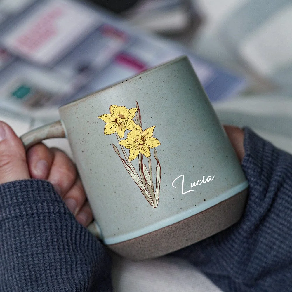 Personalized Christmas Gift Name With Floral Unique Printed Pottery Mug For Bestie, Family LM32 891941 - Image 2