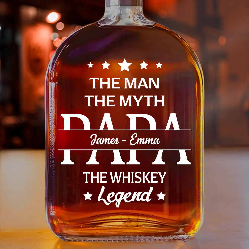 Personalized Gift To Dad The Man The Myth The Legend Whiskey Bottle LM32 893593 - Image 2