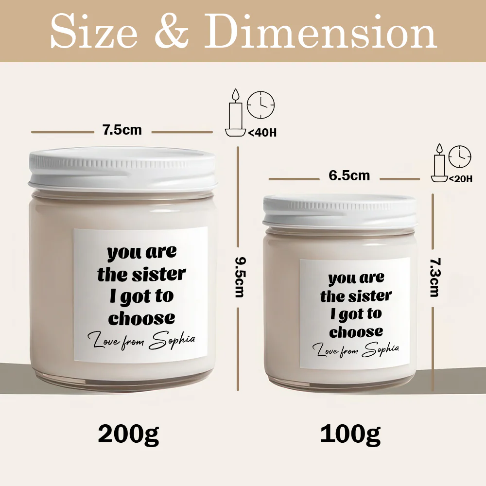 Personalized Gift You Are the Sister I Got to Choose Scented Candle LM32 895501 - Image 7