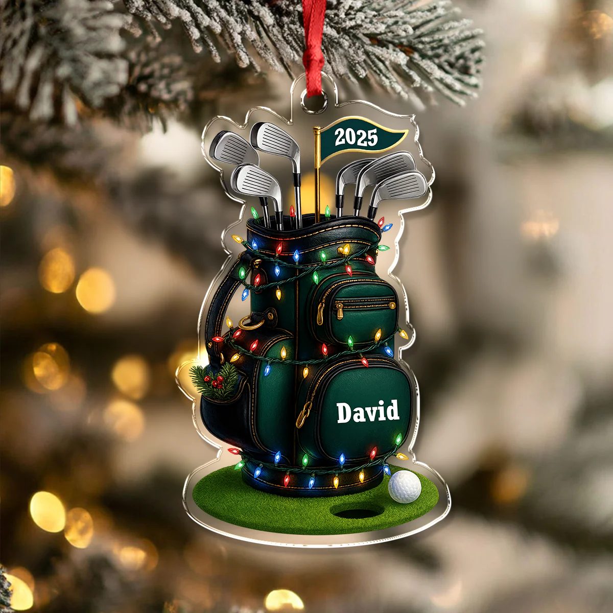 Personalized Name Light Golf Bag 2025 Acrylic Ornament Gift for Golfer LM32 897525 - Image 4