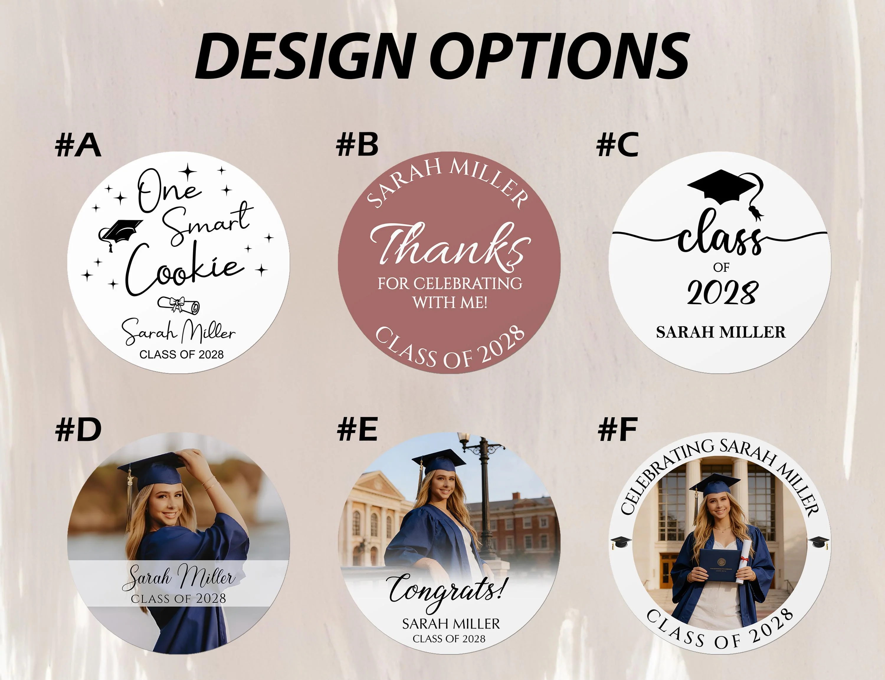 Personalized Graduation Drink Toppers - Class Of 2026 Cocktail Toppers LM32 899947 - Image 3