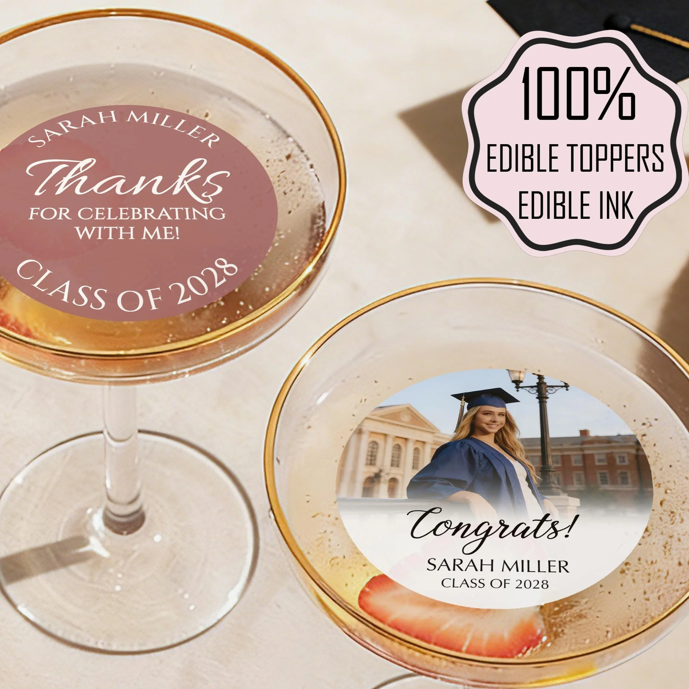 Personalized Graduation Drink Toppers - Class Of 2026 Cocktail Toppers LM32 899947 - Image 4