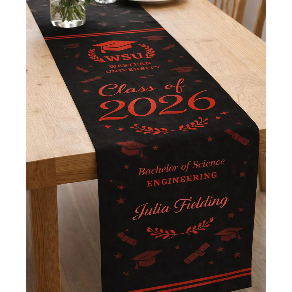 Personalized Graduation Table Runner, Class of 2026 Table Runner LM32 899757 - Image 2