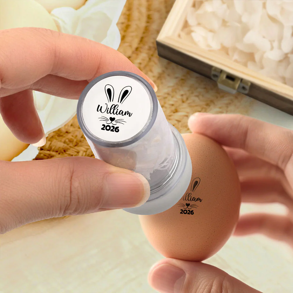 Personalized Name Bunny Toddler Easter Egg Stamp Gift For Kids, Easter Gifts LM32 897781 - Image 4