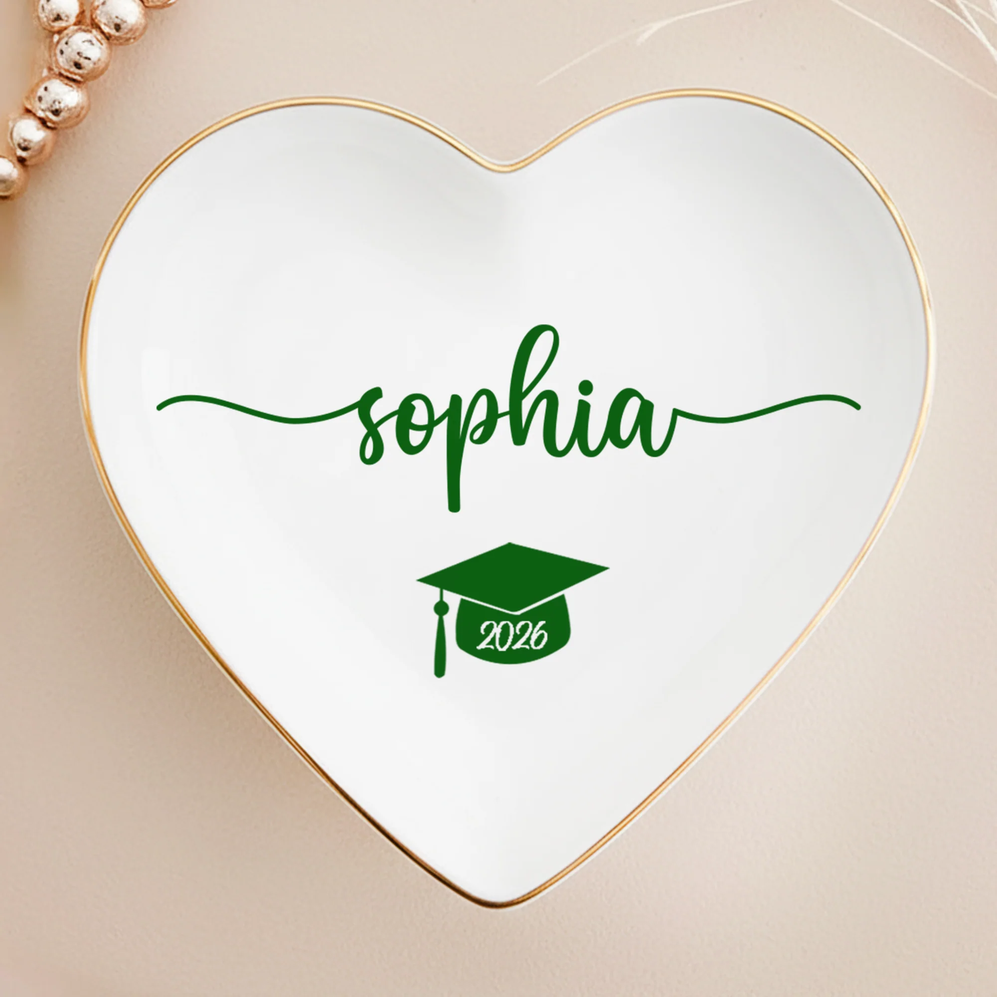 Personalized Name College Graduation Jewelry Ring Dish Class Of 2026 Gift LM32 899315 - Image 4
