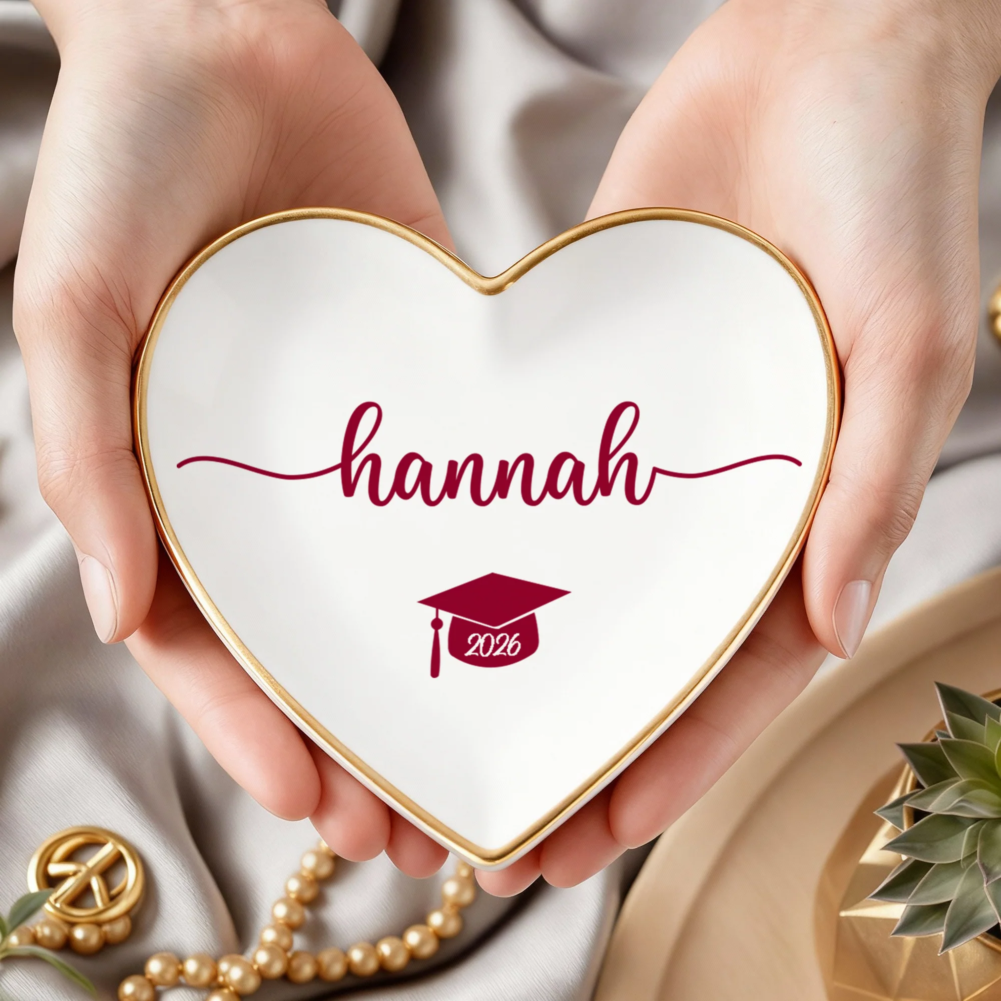 Personalized Name College Graduation Jewelry Ring Dish Class Of 2026 Gift LM32 899315 - Image 5