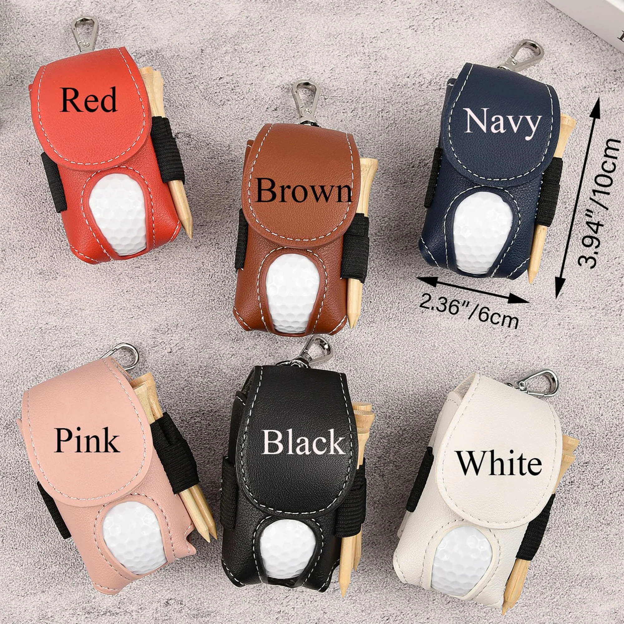 Personalized Name Leather Golf Ball Bag - Gift for Men, Dad, Boyfriend, Golf-Loving CH07 896882 - Image 8