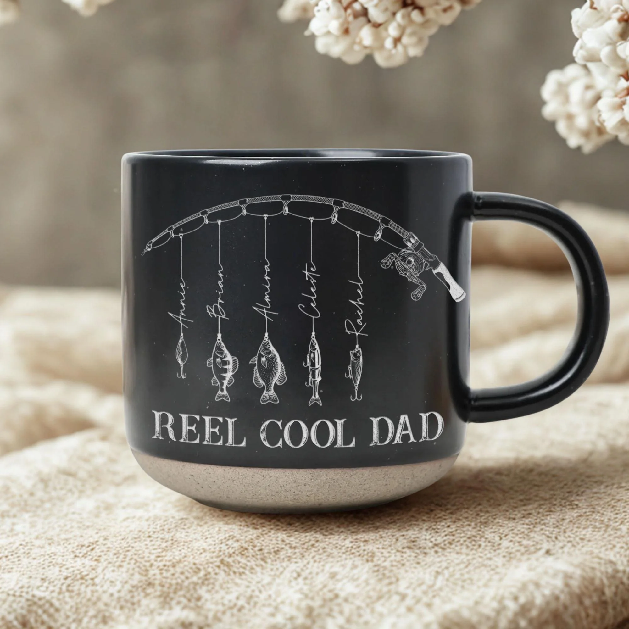 Personalized Name Reel Cool Dad Fishing Pottery Mug, Fishing Lover Gift LM32 669245 - Image 5