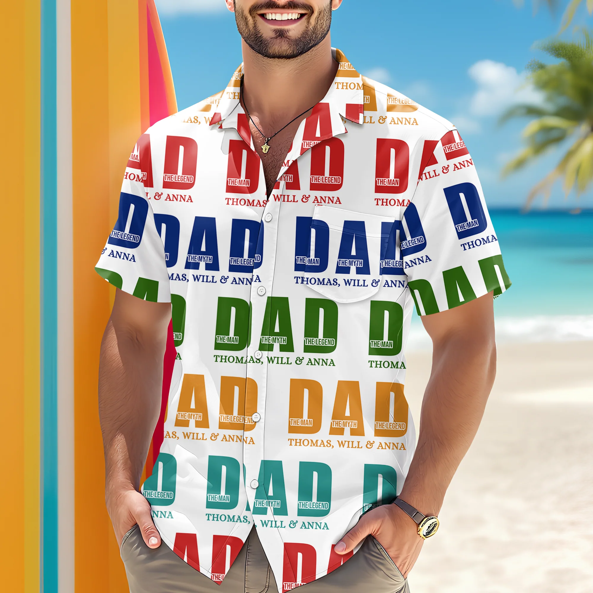 Personalized The Man The Myth The Legend Dad Hawaii Shirt LM32 893705 - Image 2