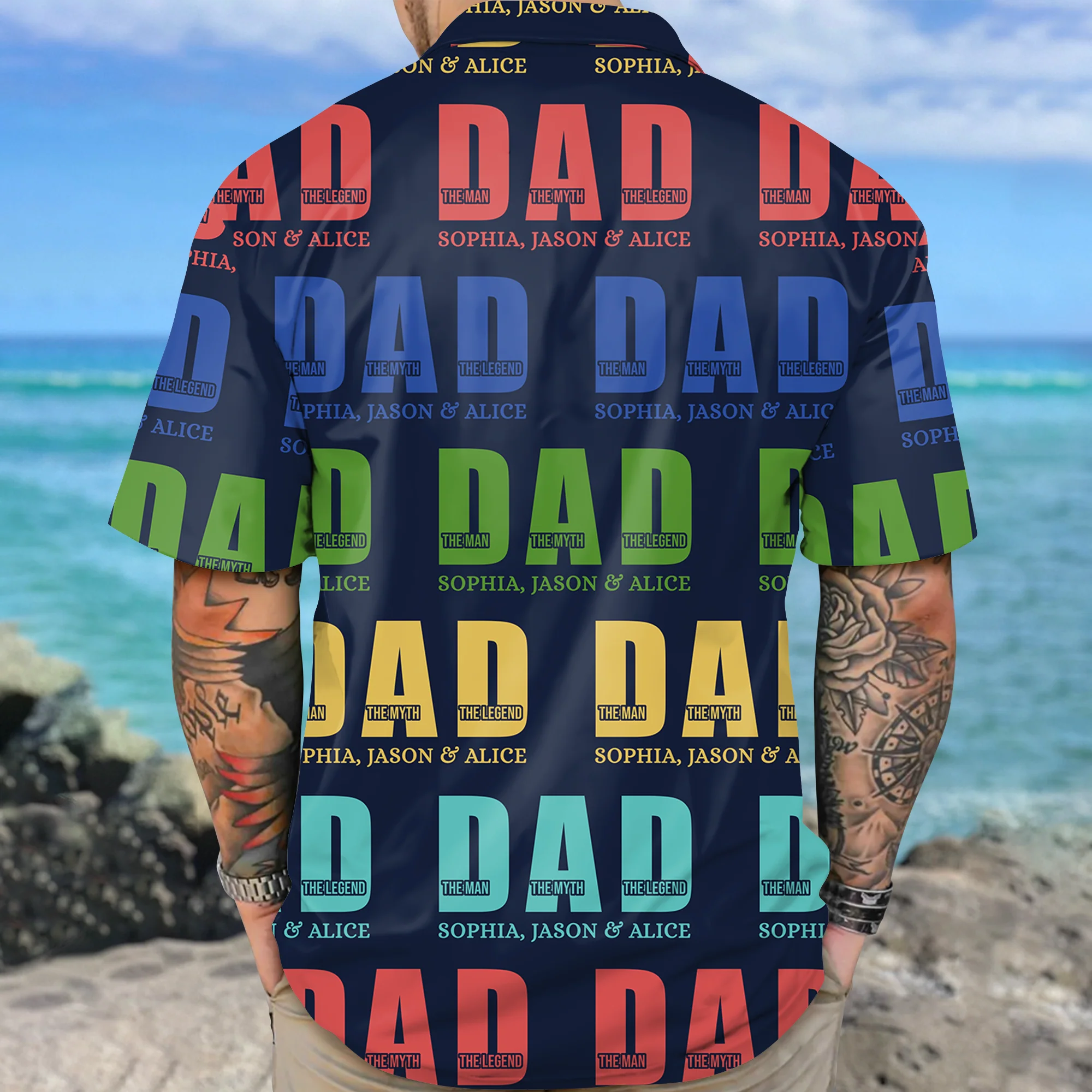 Personalized The Man The Myth The Legend Dad Hawaii Shirt LM32 893705 - Image 3