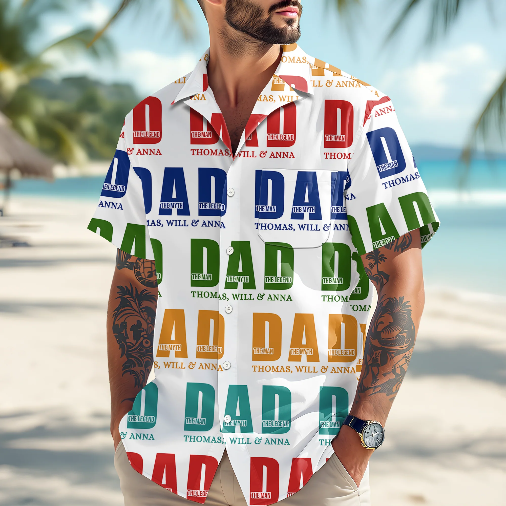 Personalized The Man The Myth The Legend Dad Hawaii Shirt LM32 893705 - Image 4
