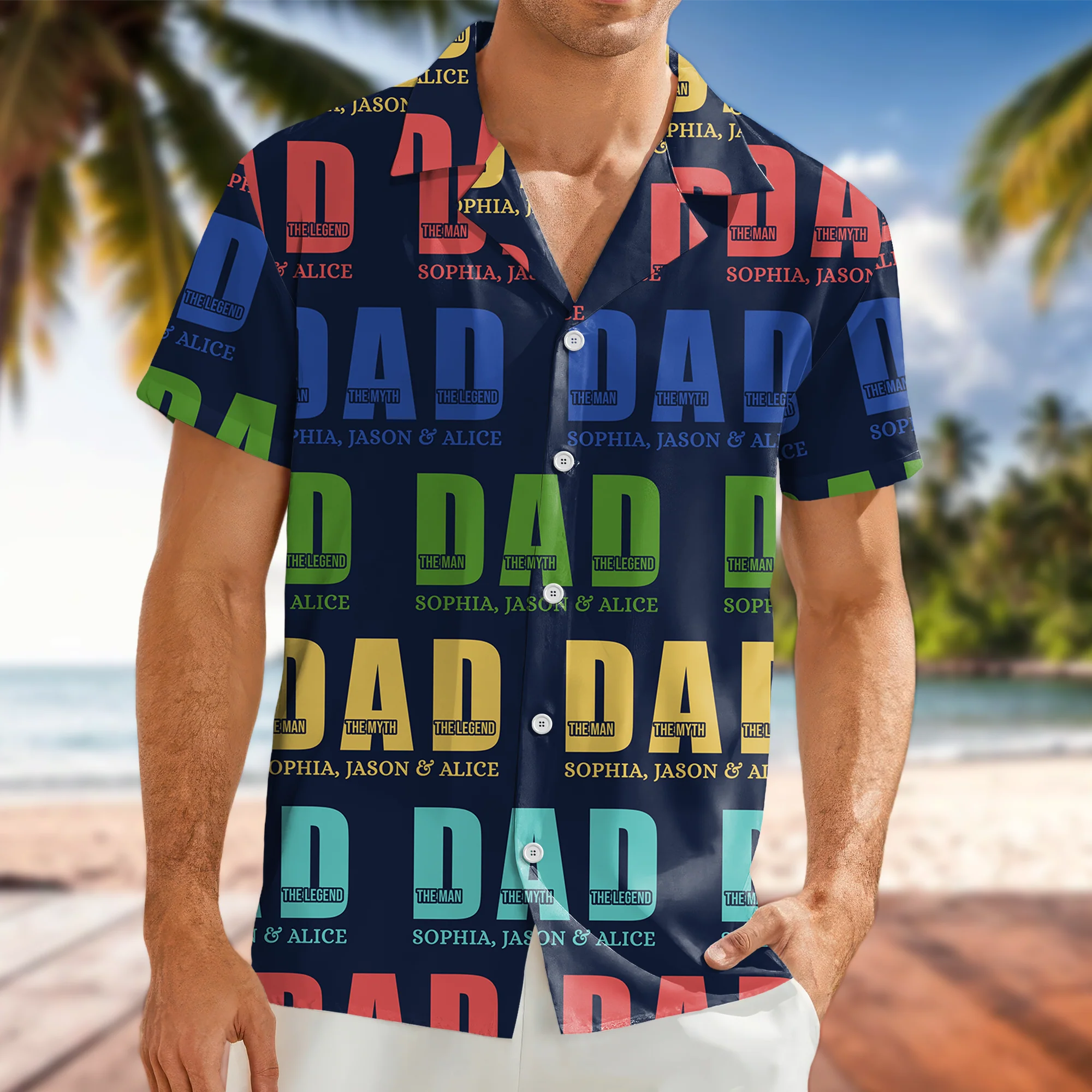 Personalized The Man The Myth The Legend Dad Hawaii Shirt LM32 893705 - Image 5