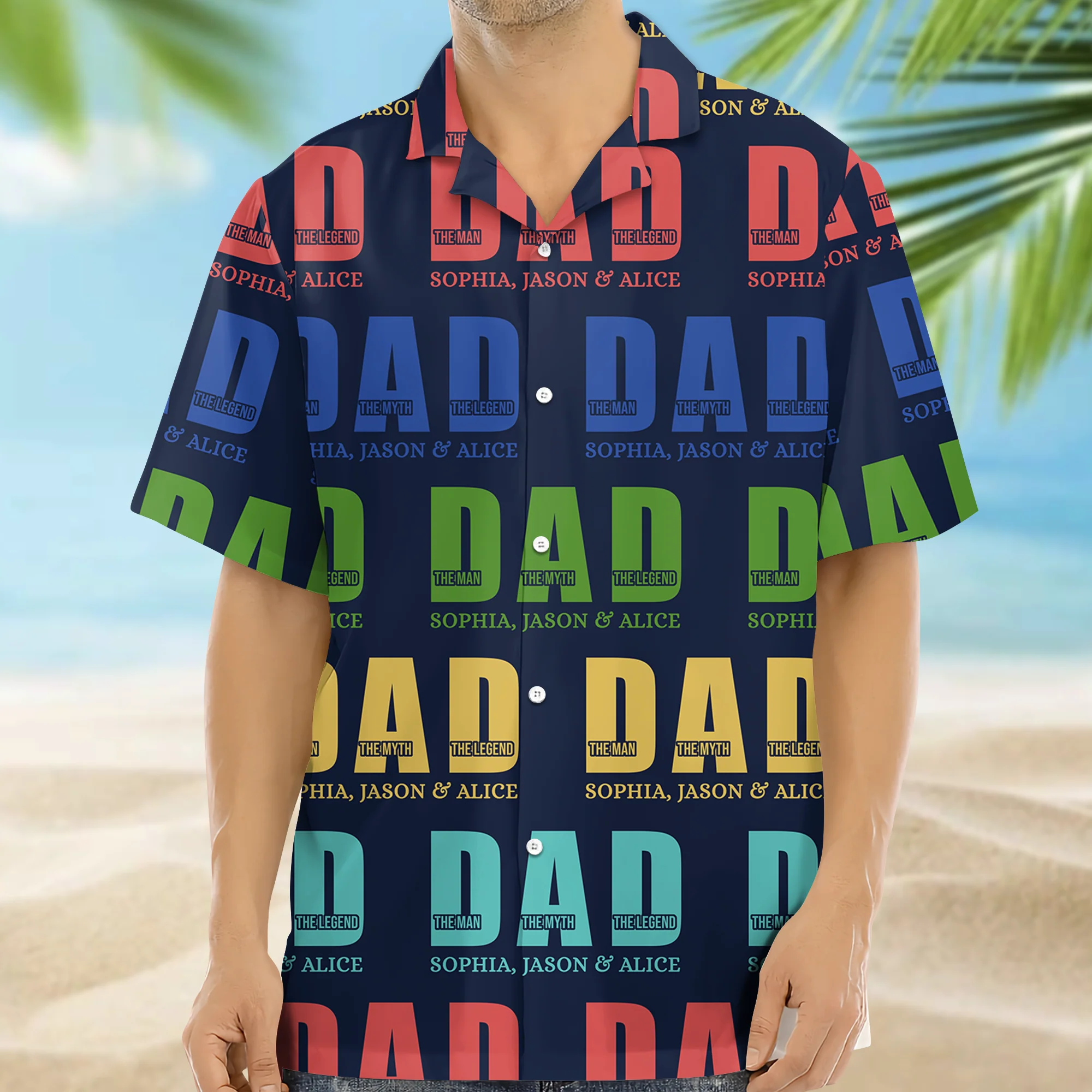 Personalized The Man The Myth The Legend Dad Hawaii Shirt LM32 893705 - Image 7