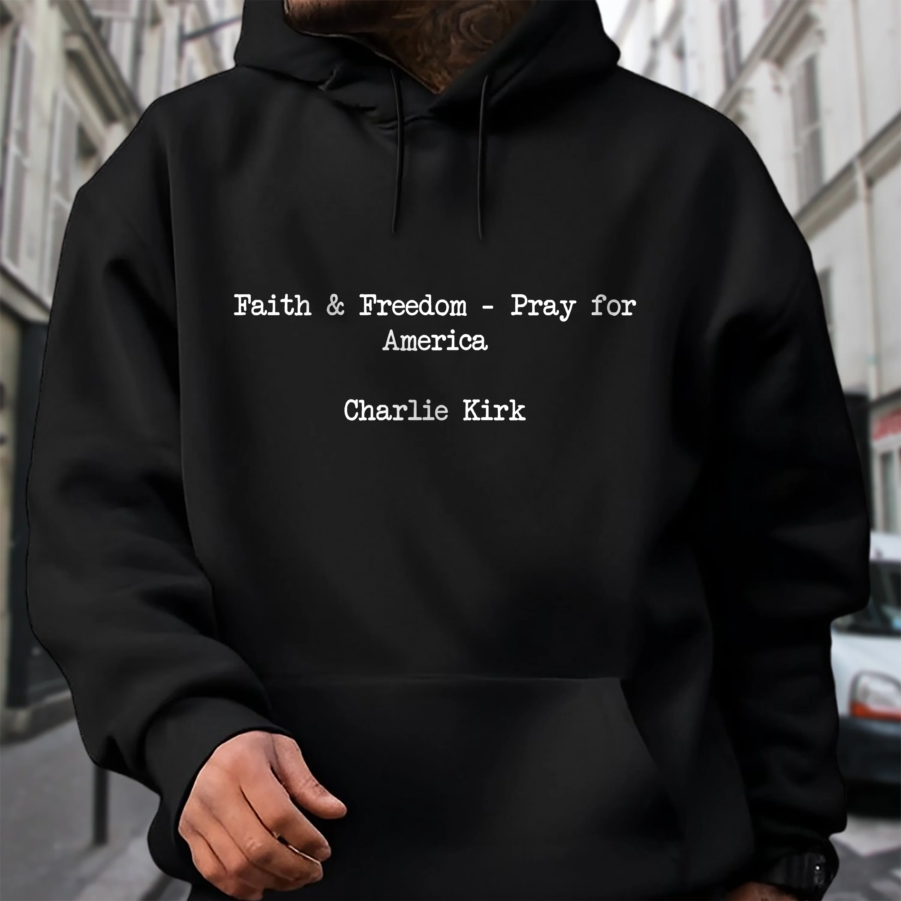 Pray for America: Faith & Freedom Charlie Kirk Christian Dark Shirt LM32 65417 - Image 7