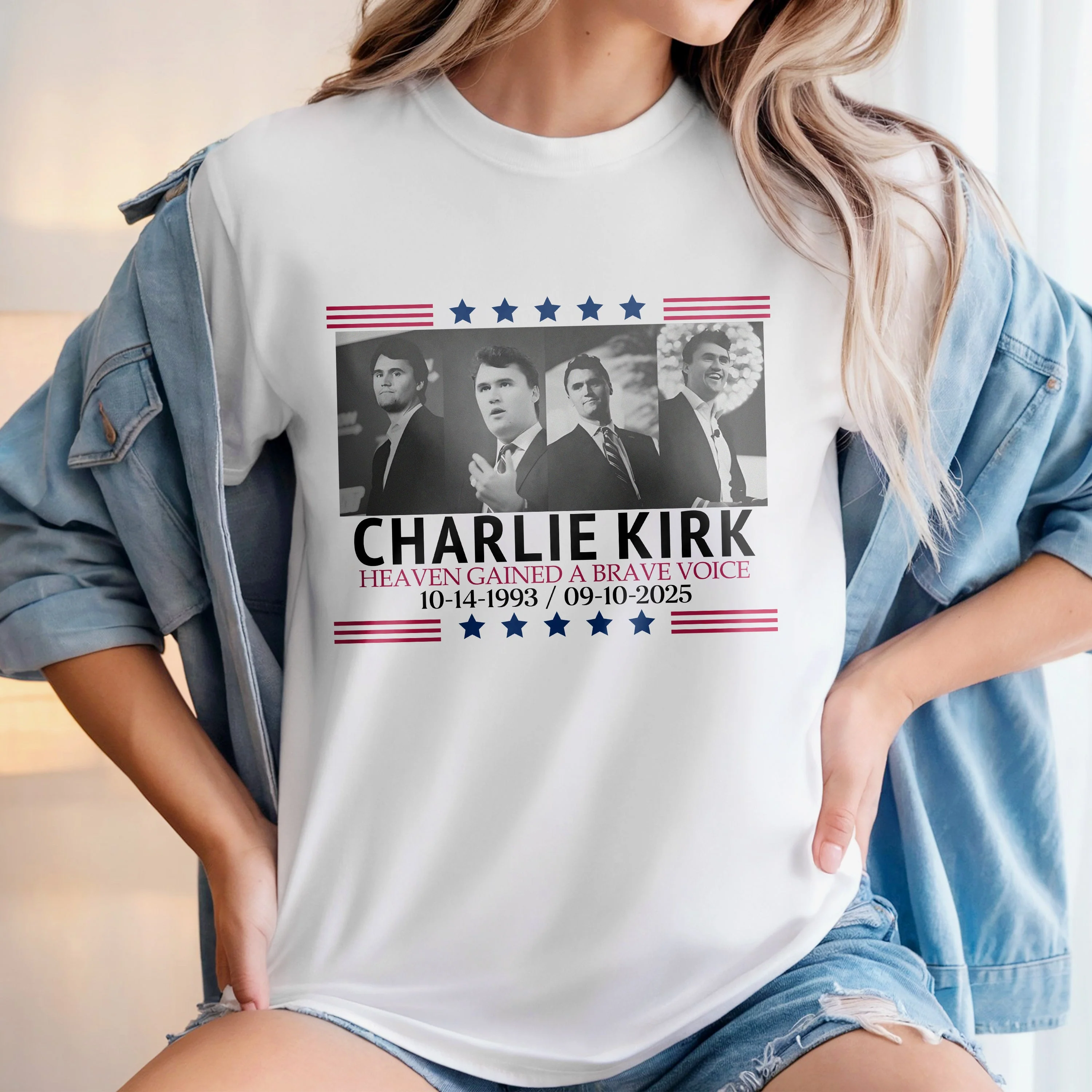 Pray For Charlie Kirk - Conservative Political Quote Bright Shirt LM32 65421 - Image 5