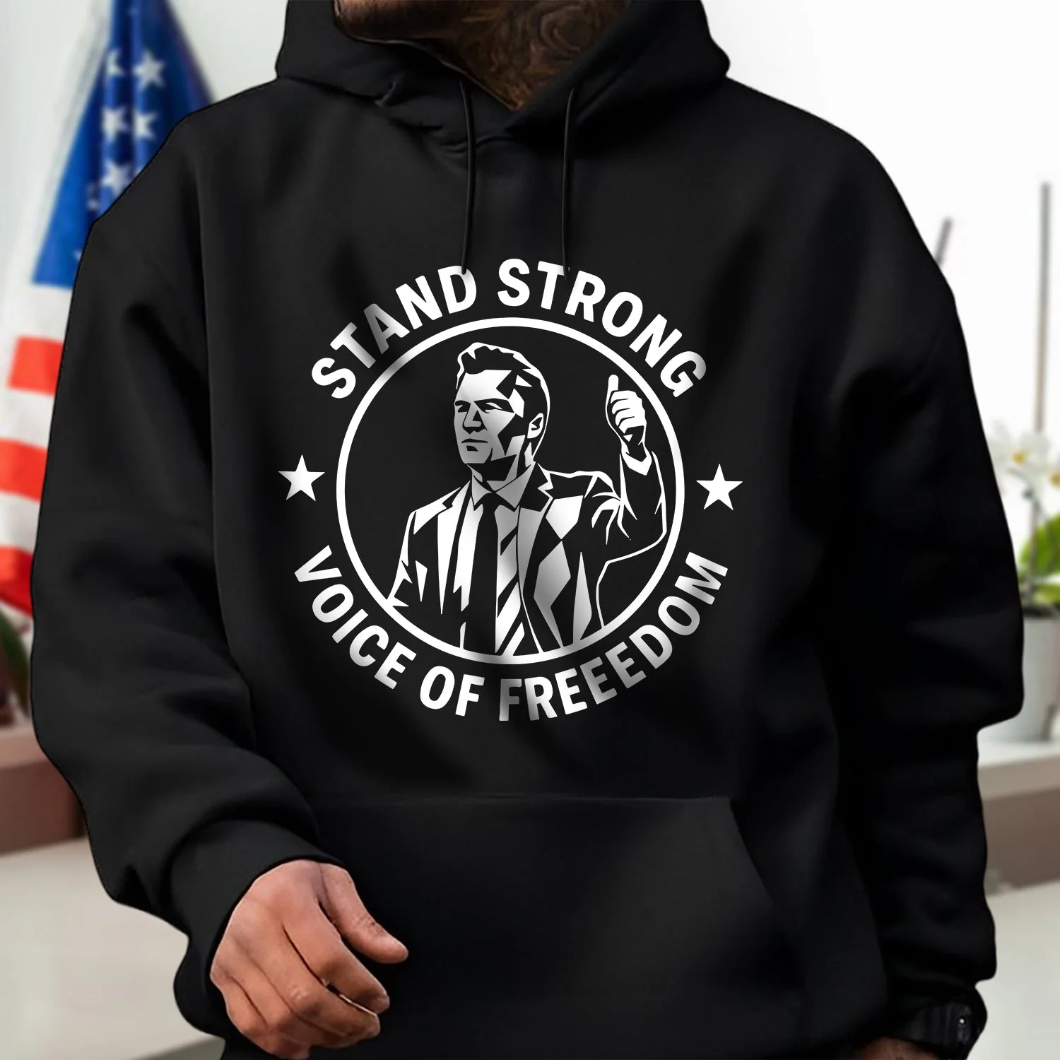 Stand Strong Charlie Kirk - Voice Of Freedom Memorial Dark Shirt LM32 65531 - Image 5