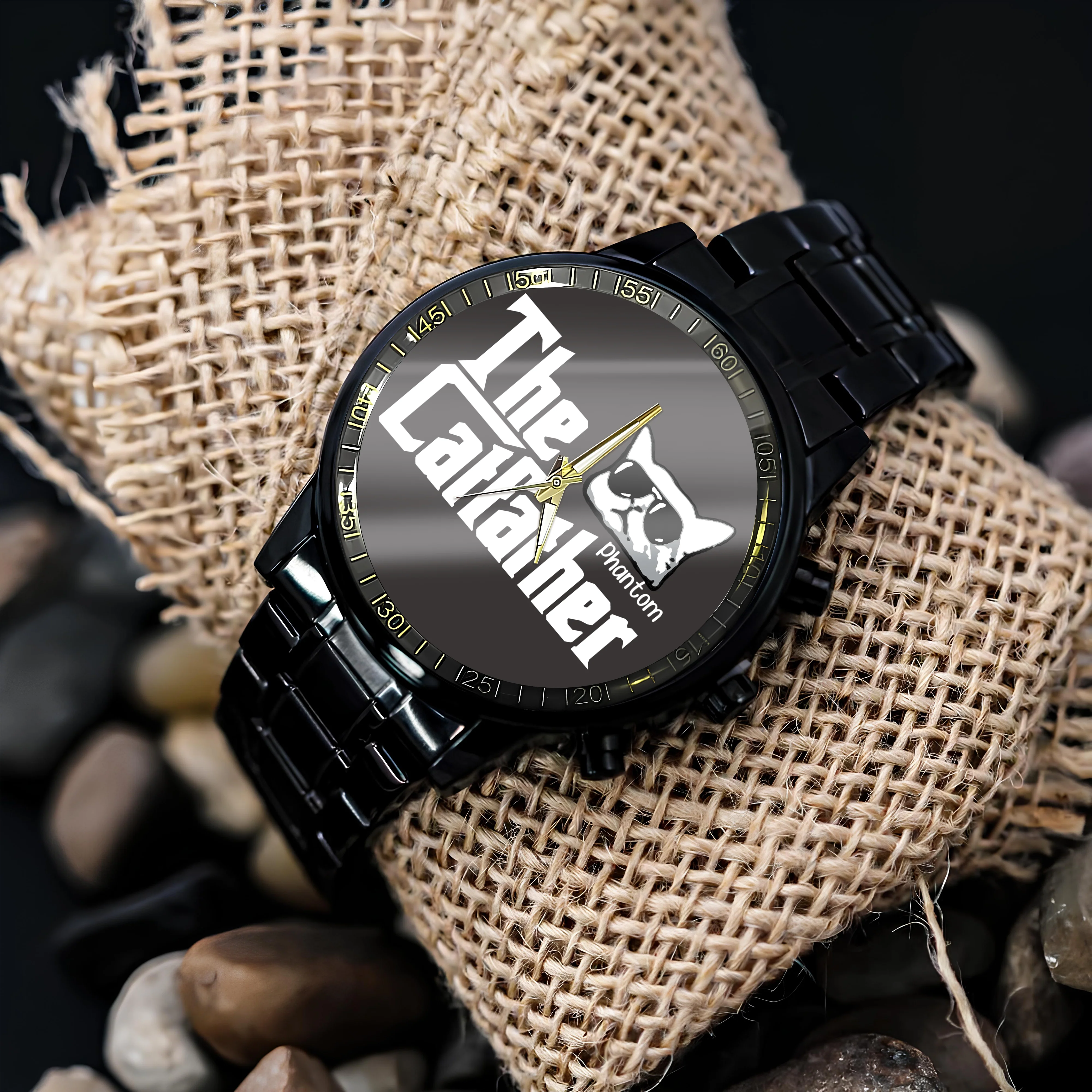 The CatFather For Cat Lovers Personalized Dad Men's Wrist Watch LM32 893523 - Image 3