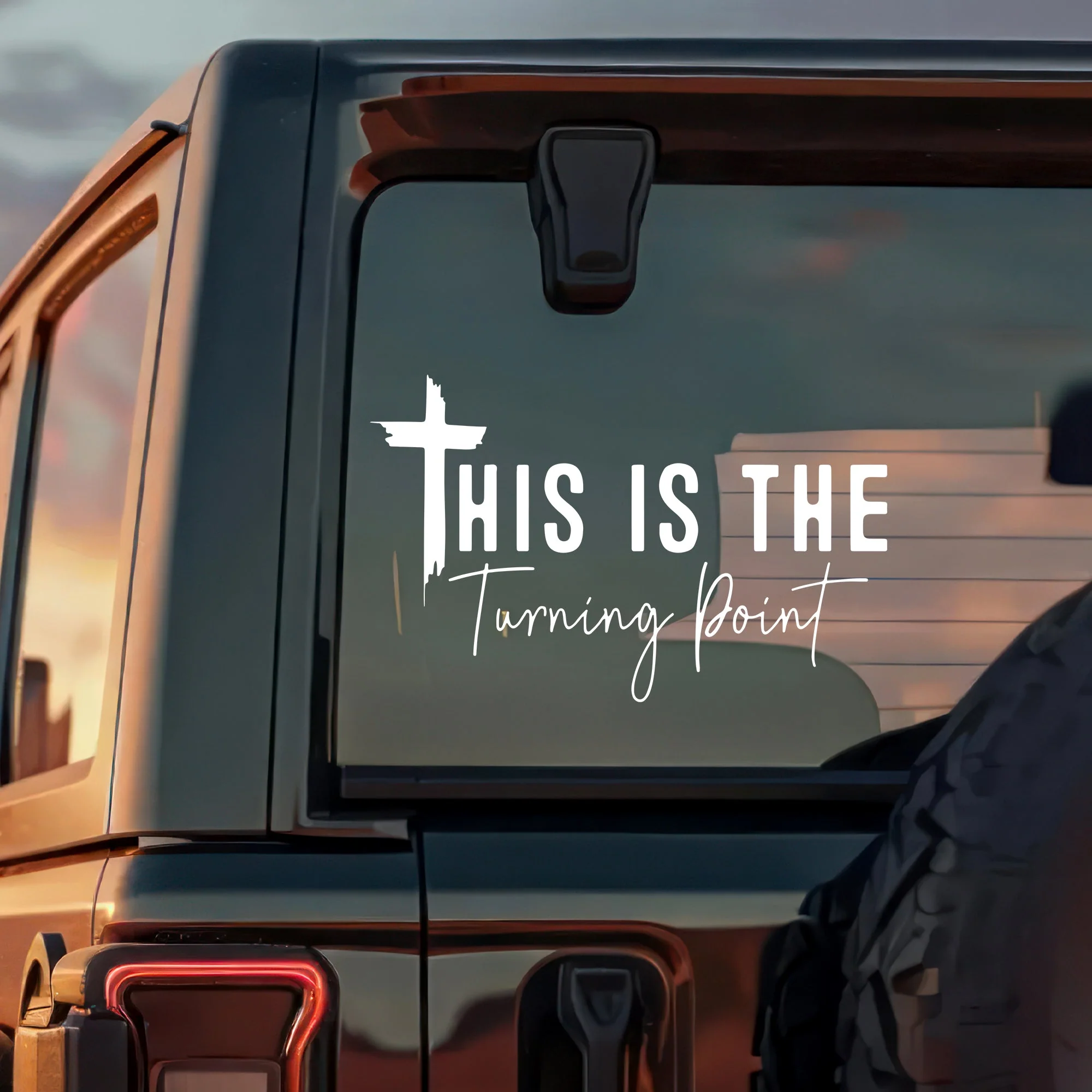 The Turning Point Founder Charlie Kirk Car Window Decal Sticker LM32 67789 - Image 2