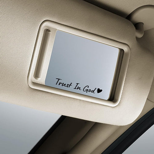 Trust In God Rearview Mirror Car Sticker, Inspirational Sticker, Religious, Christian Car Decal LM32 897455 - Image 2